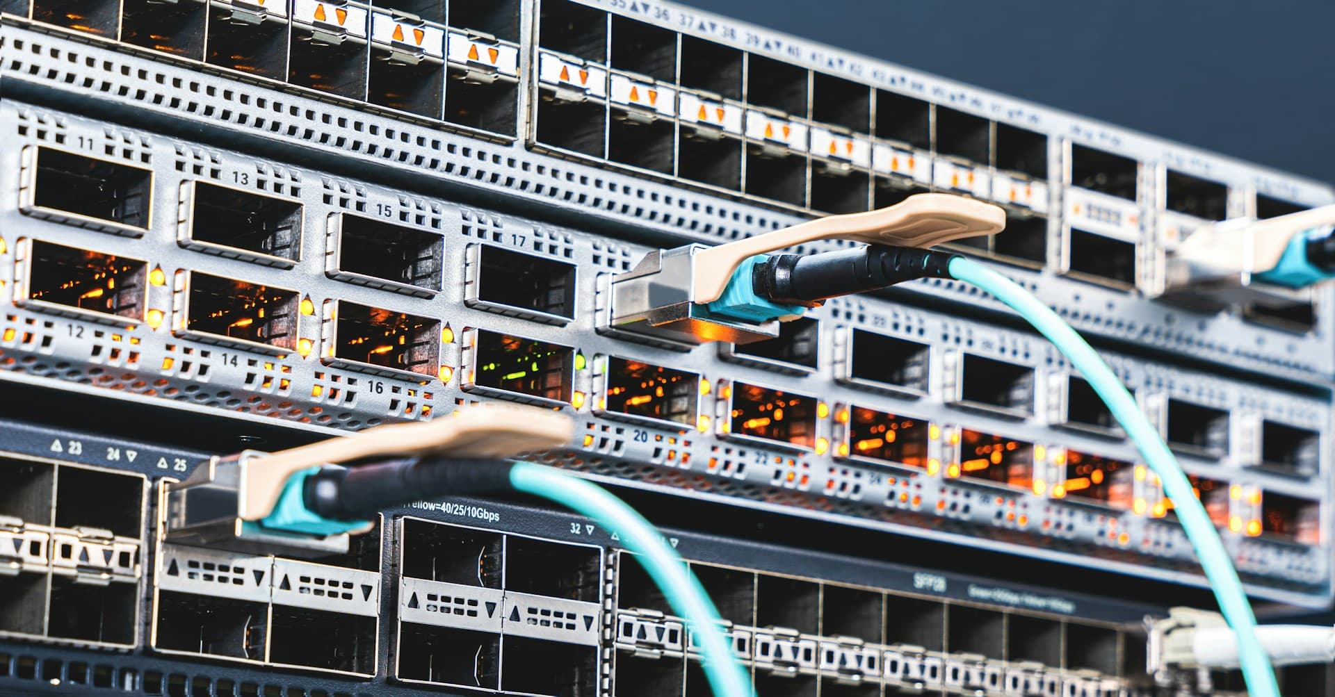 Data hall interior, racks and cooling