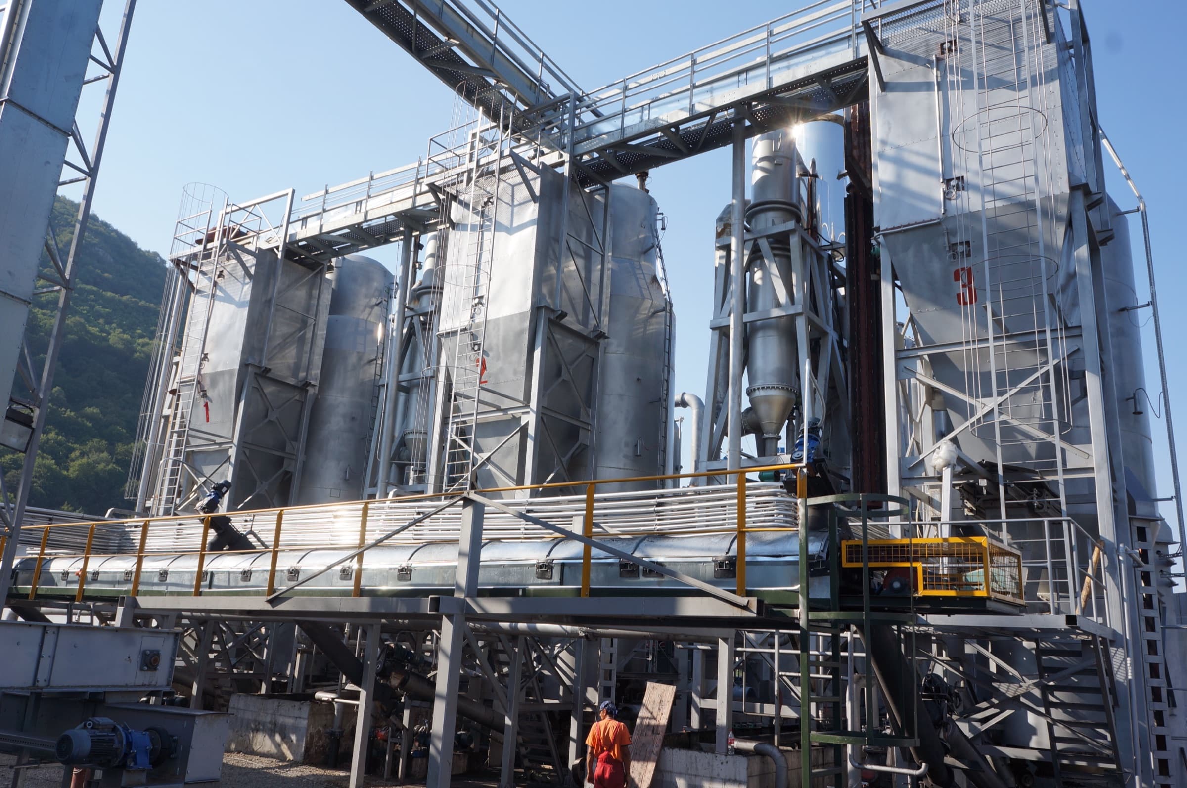 Wood-chip fuelled biomass power plant