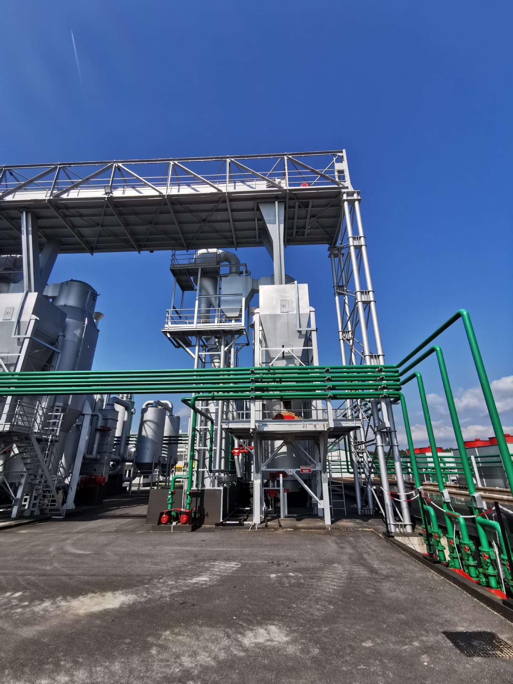 Engineers at a biomass plant